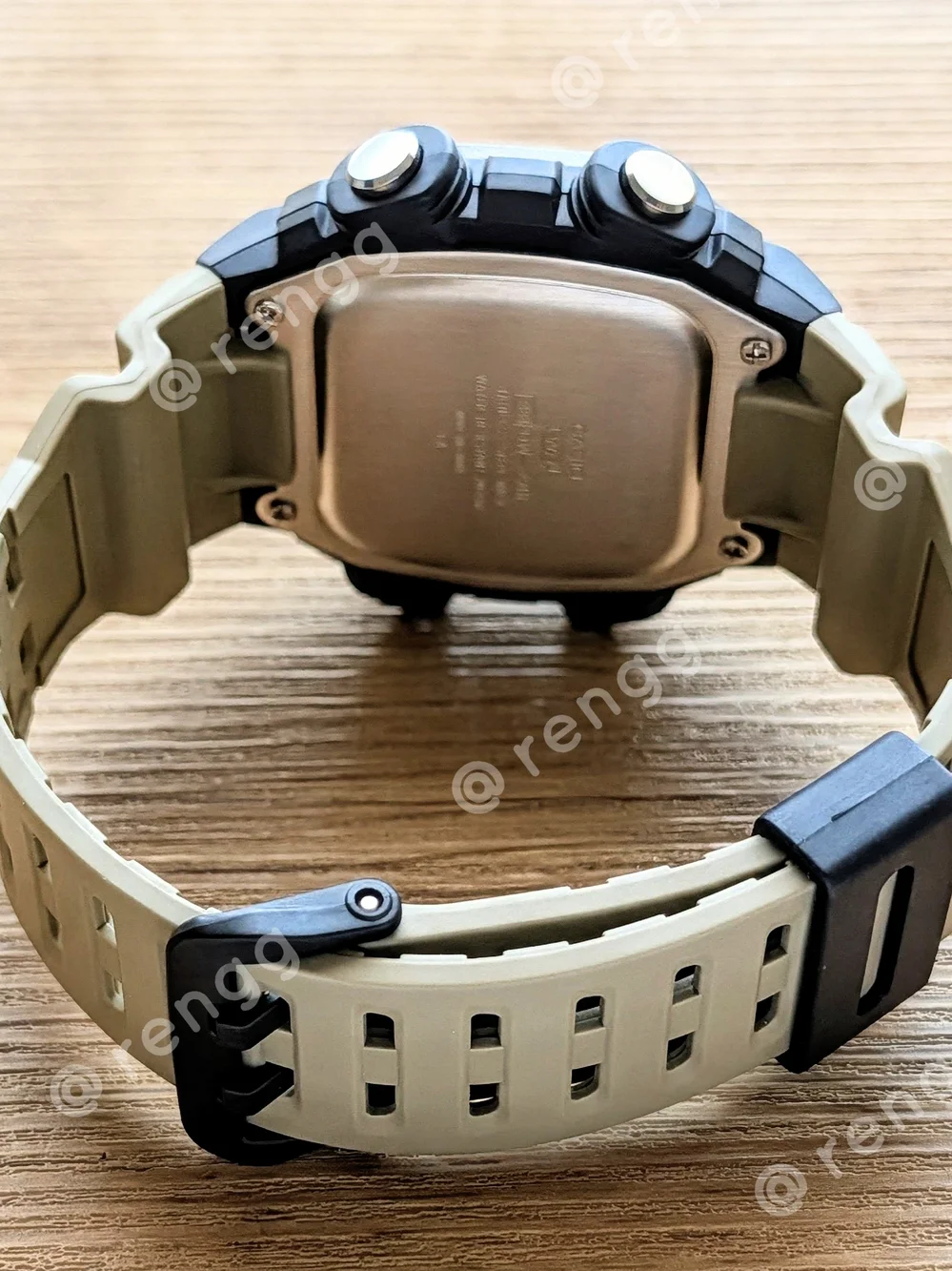 Casio Illuminator Digital Watch - Black Case with Tan Strap